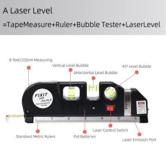 Laser Level Measuring Tape Outdoor