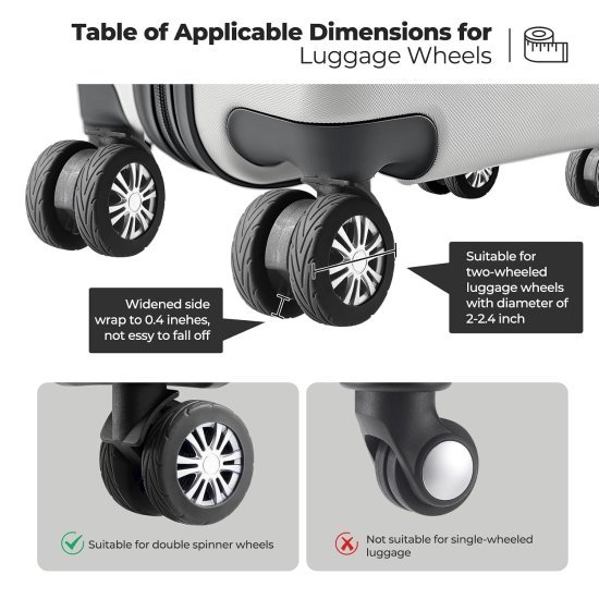Luggage Wheel Silicone Protector Cover 8PCS Home Improvement