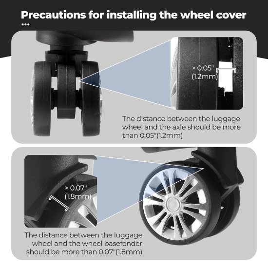Luggage Wheel Silicone Protector Cover 8PCS Home Improvement