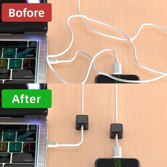 Magnetic Cable Clip Organizer Cord Holder Mobile Accessories