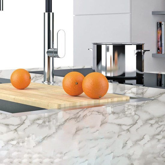 60x200 cm White marble Foil Roll  Home Improvement