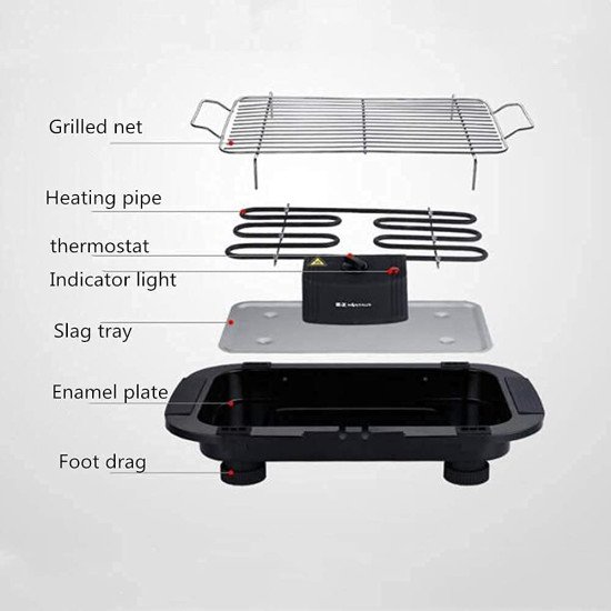 Metal Electric Barbeque Grill BBQ Home & Kitchen