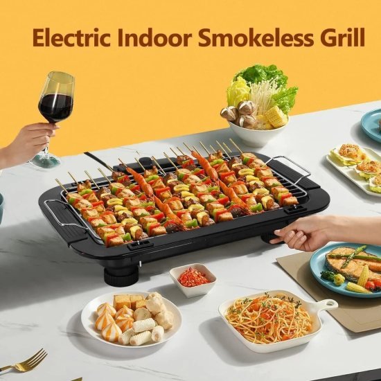 Metal Electric Barbeque Grill BBQ Home & Kitchen