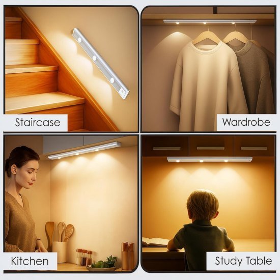 Motion Sensor Under The Cabinet Lights 3 Color Home Improvement