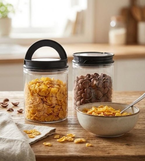  Pack of 2 Plastic Transparent Kitchen Storage Organizer  Home and Kitchen