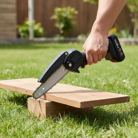 Portable Cordless Chainsaw 1 battery Outdoor