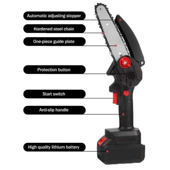 Portable Cordless Chainsaw 1 battery Outdoor