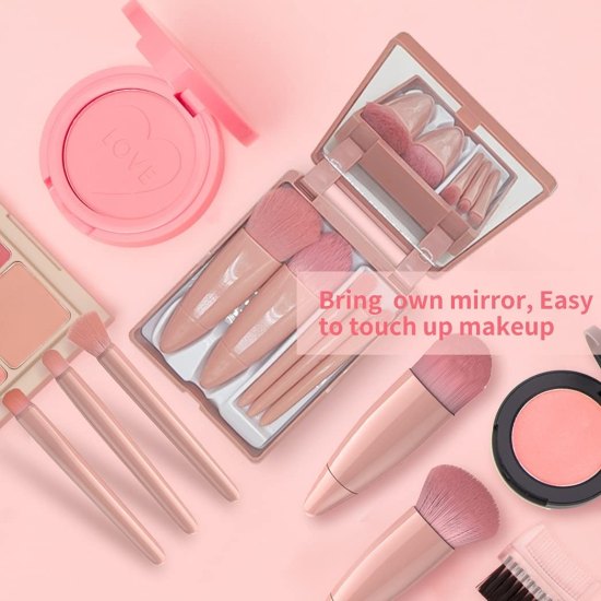 Makeup Brush Set With Mirror Case Beauty Products