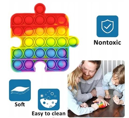 Puzzle Fidget Pop it Rainbow Toy Toys