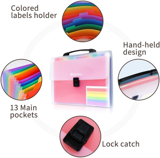 Rainbow File Folder 13 Pocket Office & Stationery