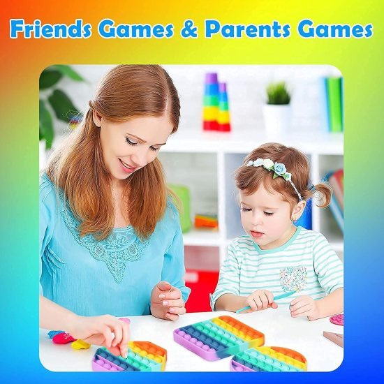 Square Fidget Pop it Rainbow Toy Toys