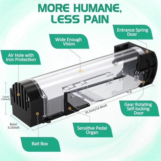 Rat Trap Cage Mouse Catcher Outdoor