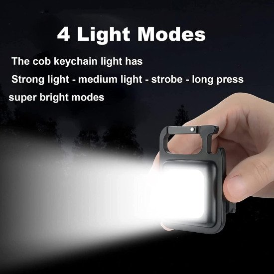 Rechargable LED Cob Keychain Light Outdoor
