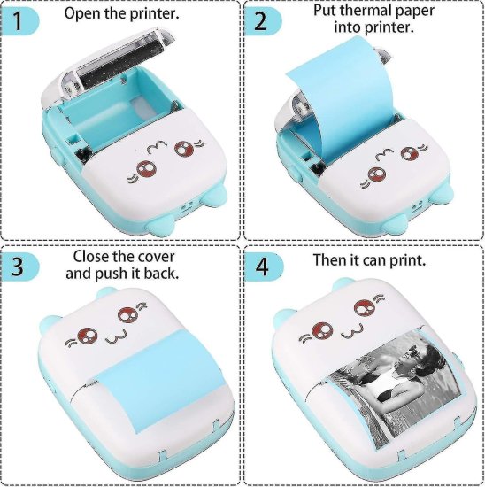 Rechargeable Mini Bluetooth Thermal Printer Office & Stationery
