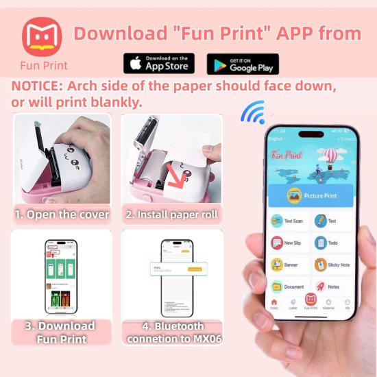 Rechargeable Mini Bluetooth Thermal Printer Office & Stationery