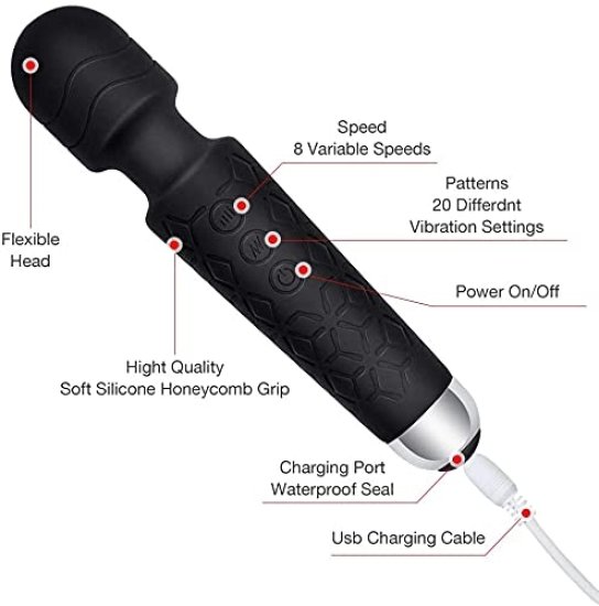 Personal Body Massager Waterproof  Usb Rechargeable Massager