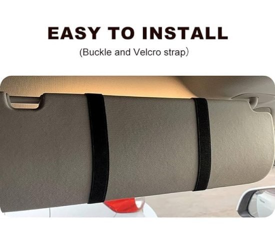 Rechargeable Vanity Mirror Car Makeup Mirror with LED Lights Automotive