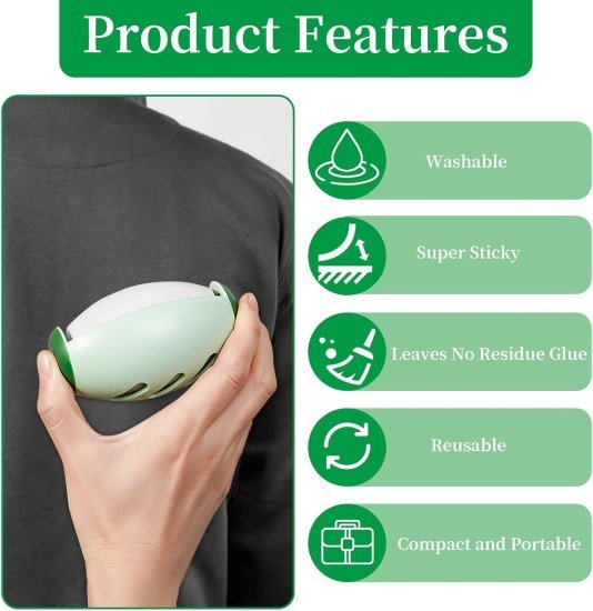 Reusable Lint Roller Ball Durable Washable Lint Catcher Cleaning Accessories