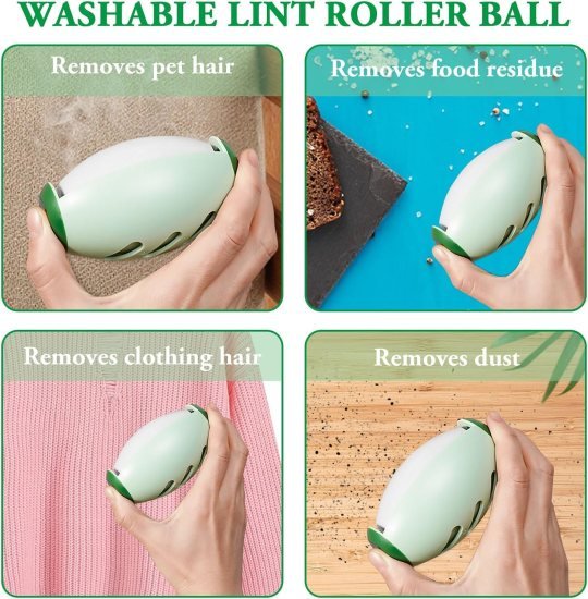 Reusable Lint Roller Ball Durable Washable Lint Catcher Cleaning Accessories