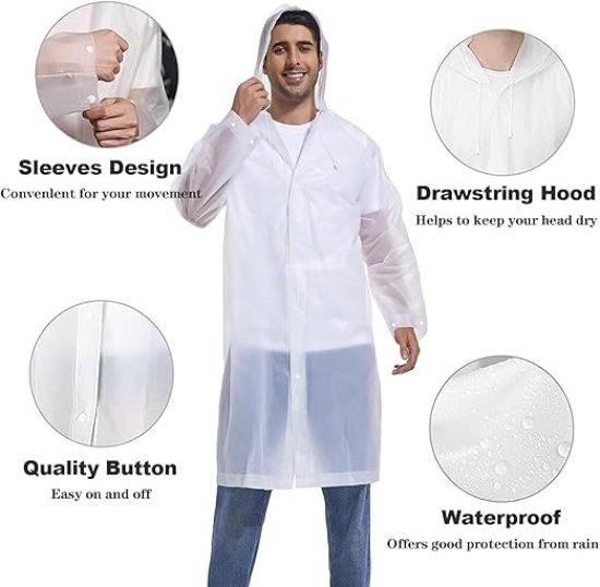 Reusable Raincoat Outdoor