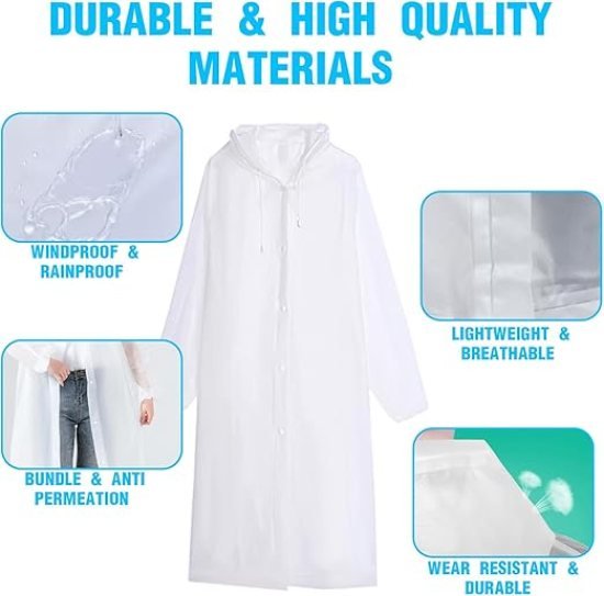 Reusable Raincoat Outdoor