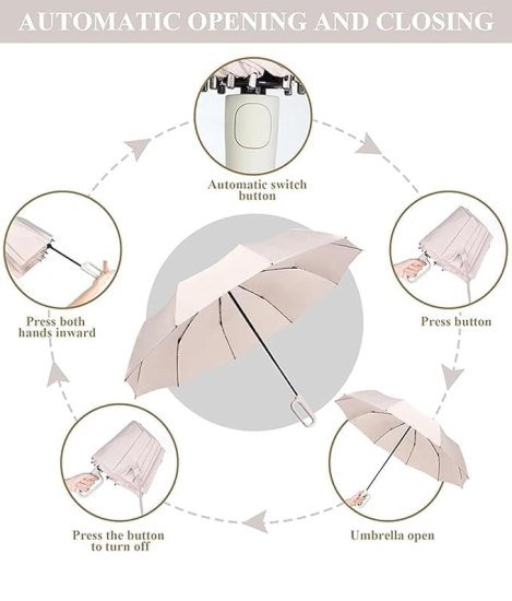 Automatic Umbrella with Hanging Handle Outdoor