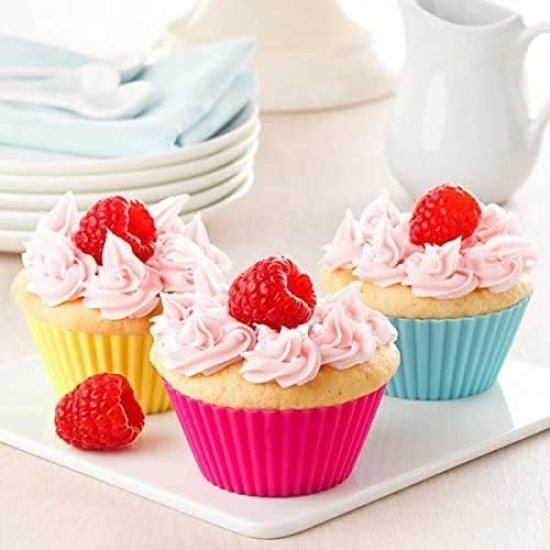 Silicon Cupcake Mould  set of 12  Round Muffin Moulds Kitchenware