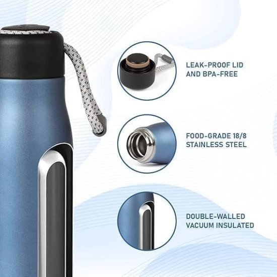 SS Vacuum Insulated Bottle 500ml Home & Kitchen