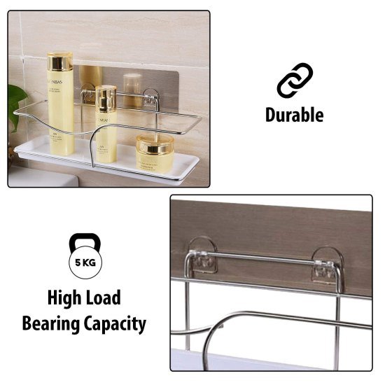 SS2 Bathroom Storage Organizer Shelf Magic Sticker Series Bathroom Accessories
