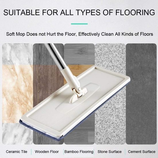 Scratch Microfiber Flat Mop 2 pad Cleaning Accessories