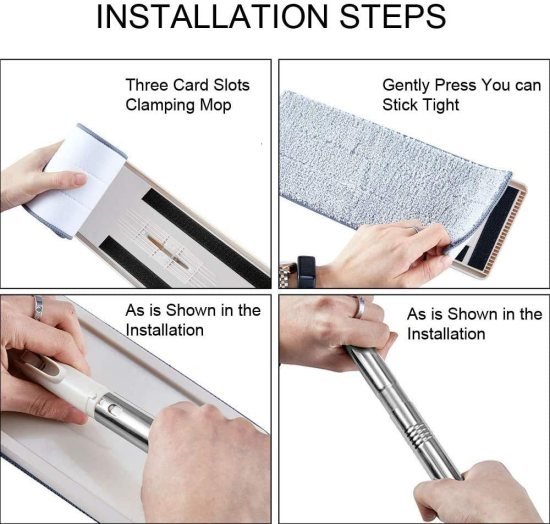 Scratch Microfiber Flat Mop 2 pad Cleaning Accessories