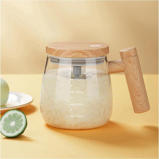 Self Stirring Mixing Cup Glass Mug 500ml Home and Kitchen
