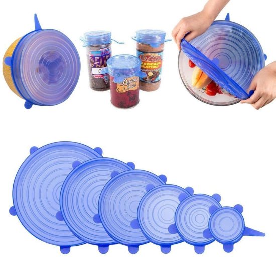 6 Pcs Silicone Lid Cover Silicon Lids Kitchenware