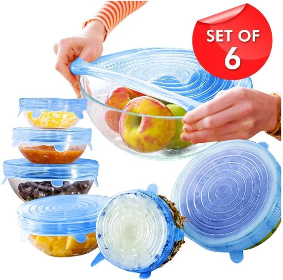 6 Pcs Silicone Lid Cover Silicon Lids Kitchenware