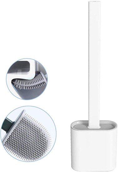 Silicon Toilet Brush With Sticker Hook Cleaning Accessories
