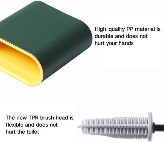 Silicon Toilet Brush With Sticker Hook Cleaning Accessories