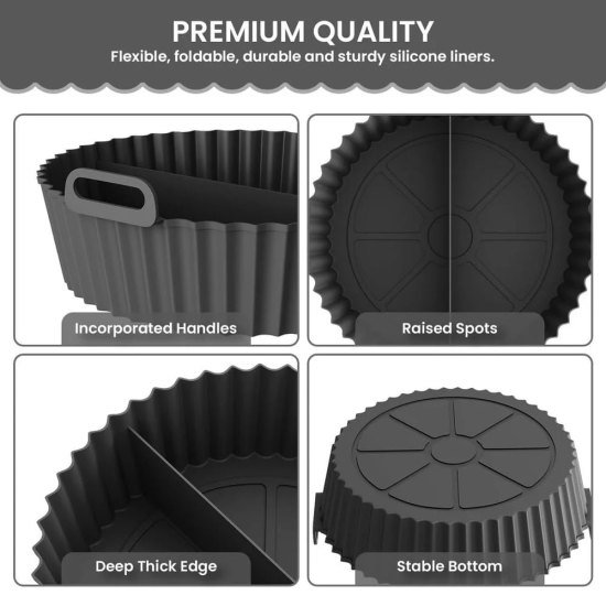 Silicone Air Fryer Liners Pot 1pcs Home & Kitchen