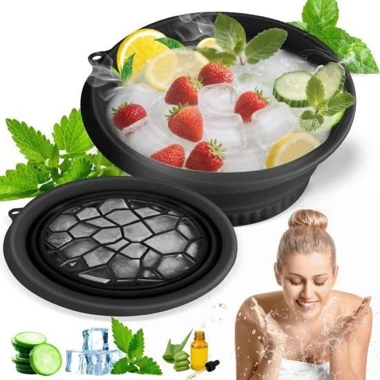 Silicone Face Washing Ice Bucket Bowl 