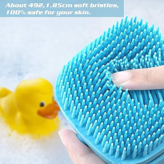 Silicone Shower Bath Brush with Dispenser  Bathroom Accessories