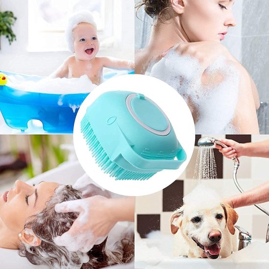 Silicone Shower Bath Brush with Dispenser  Bathroom Accessories
