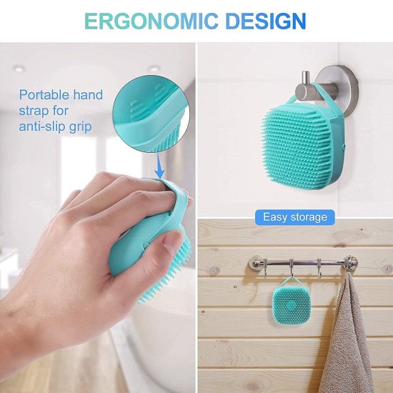 Silicone Shower Bath Brush with Dispenser  Bathroom Accessories