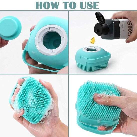 Silicone Shower Bath Brush with Dispenser  Bathroom Accessories