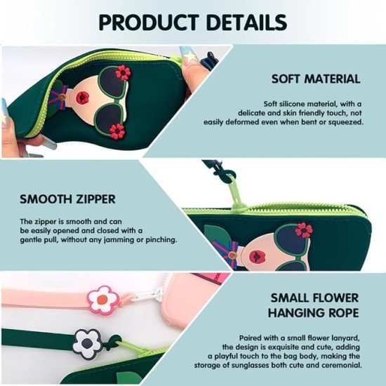 Silicone Sunglasses Storage Pouch Office & Stationery