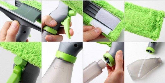 Spray Window Cleaner 3 in 1 Cleaning Accessories