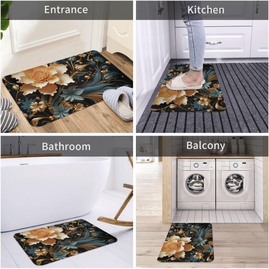 Square 5D Bathroom Mat mix Bathroom Accessories