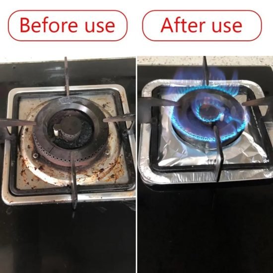 Square Aluminium Foil Stove Burner Cover Kitchenware