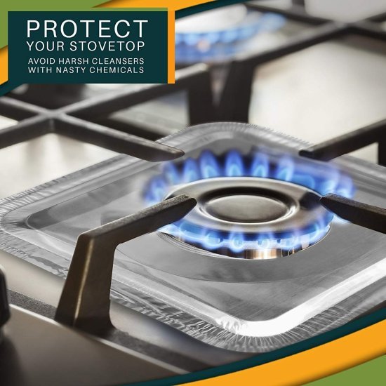 Square Aluminium Foil Stove Burner Cover Kitchenware