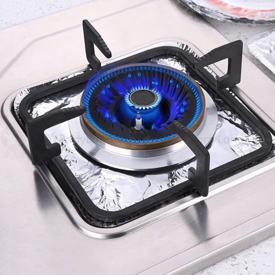 Square Aluminium Foil Stove Burner Cover Kitchenware