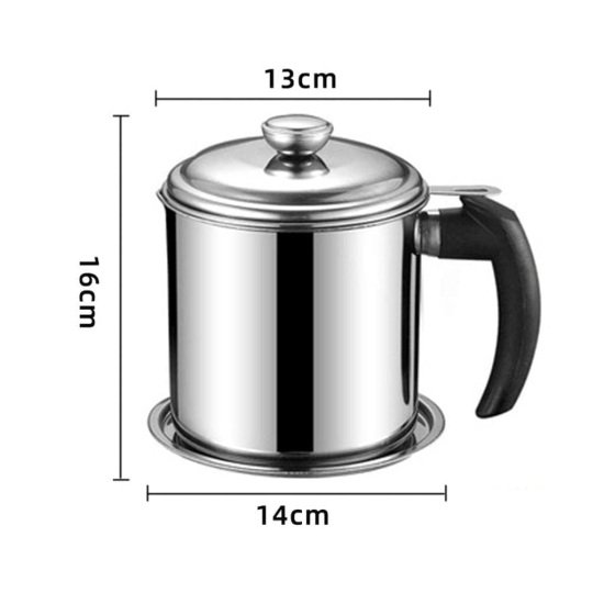 Stainless Steel Oil Filter Pot Kitchenware