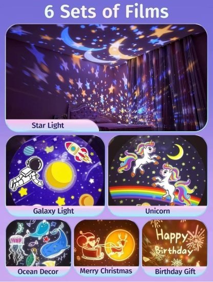 Star Projector Bunny Night Light Rabbits Night Light Home Improvement